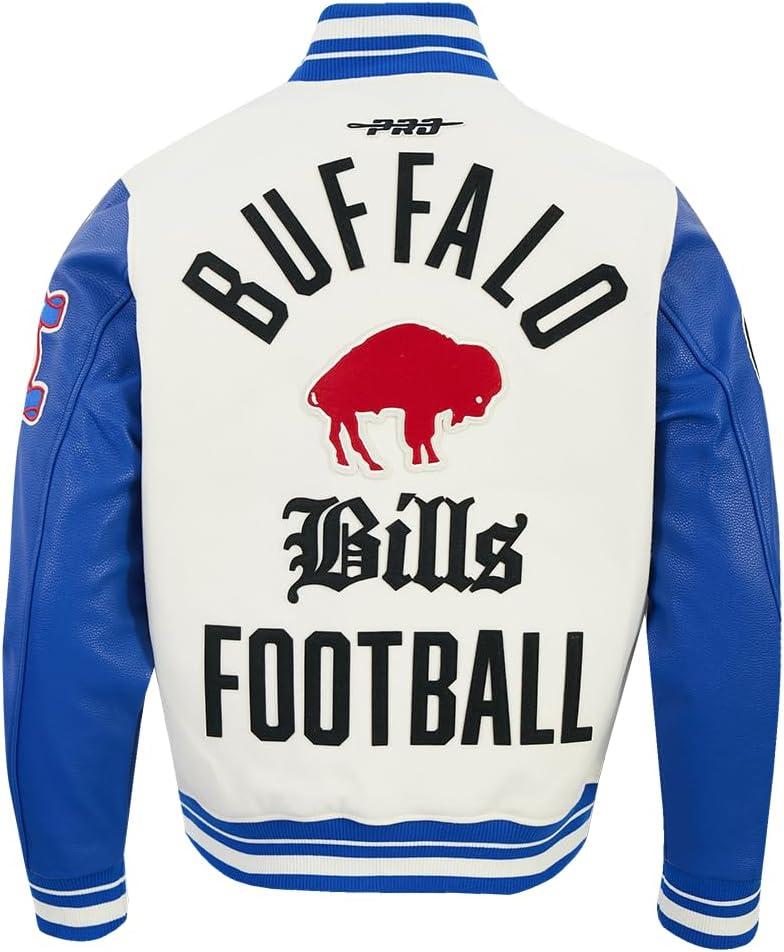 Nfl Moden Pro Standard Mens NFL Modern Originals Varsity Jacket(Eggshell/Royal ...