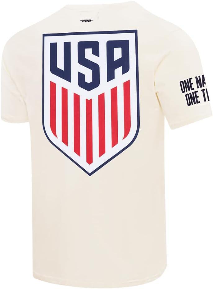 imagePro Standard Mens USSF US Soccer Classic Chenille SS TEE Eggshell S