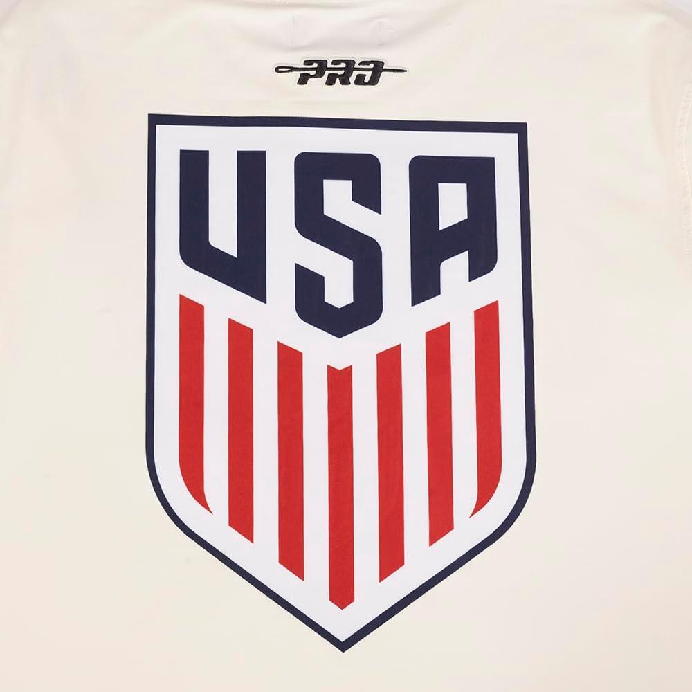 imagePro Standard Mens USSF US Soccer Classic Chenille SS TEE Eggshell S