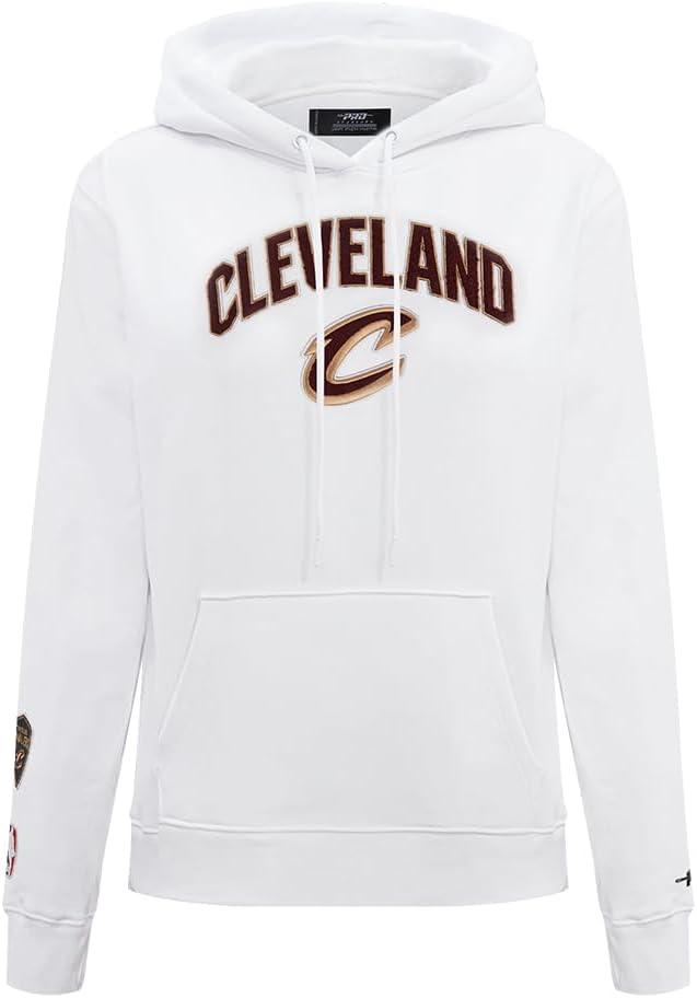 imagePro Standard NBA womens Womens Nba Classic Chenille Brushed Back French Terry Pull Over HoodieWhite