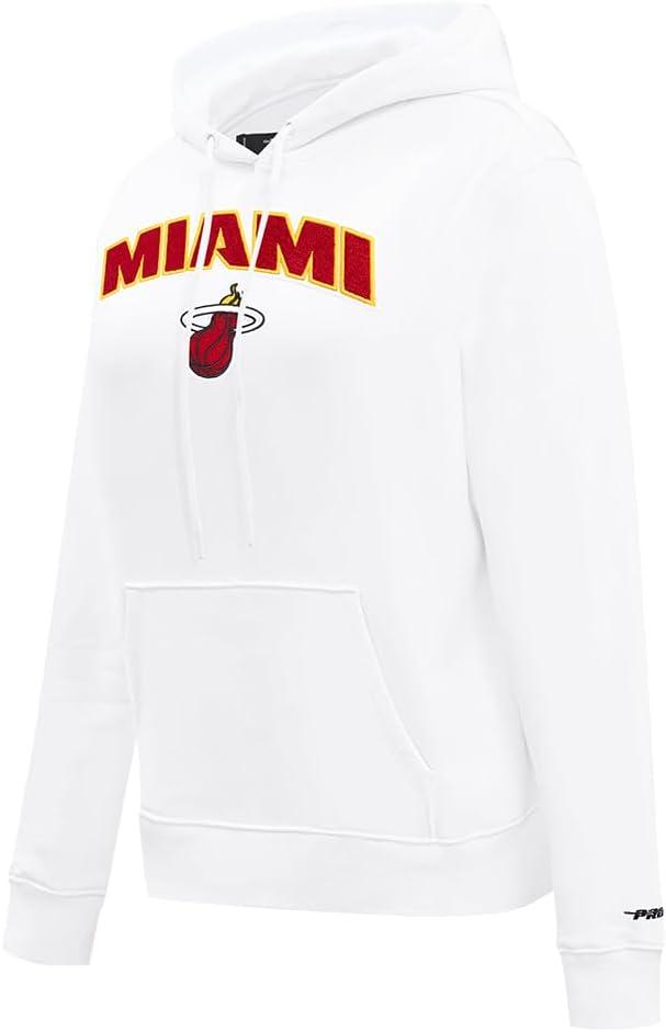 imagePro Standard NBA womens Womens Nba Classic Chenille Brushed Back French Terry Pull Over HoodieWhite