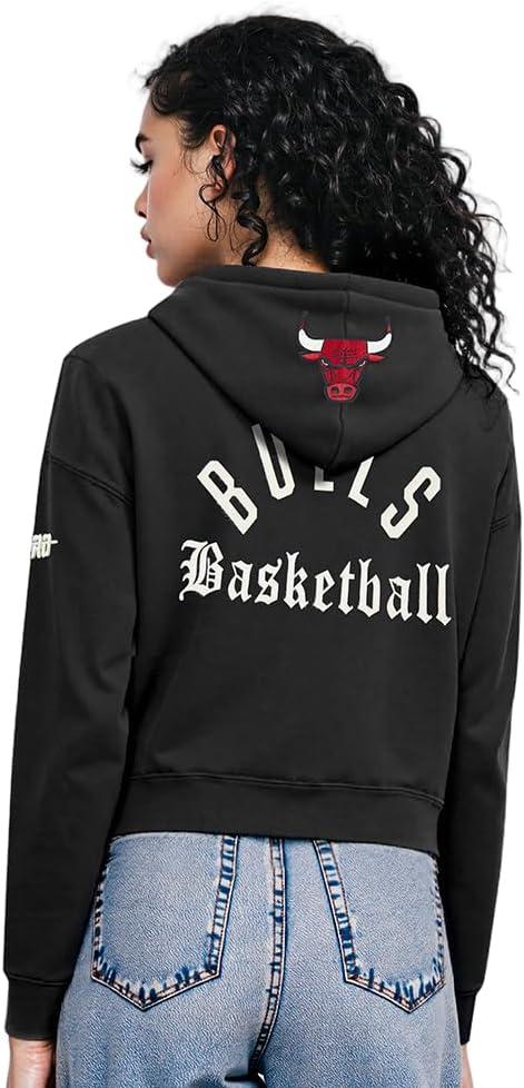 imagePro Standard NBA womens Womens Nba Modern Originals Brushed Back French Terry Cropped Pullover HoodieBlack
