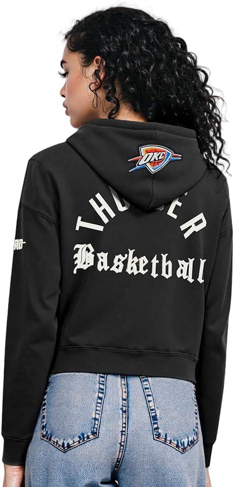 imagePro Standard NBA womens Womens Nba Modern Originals Brushed Back French Terry Cropped Pullover HoodieBlack