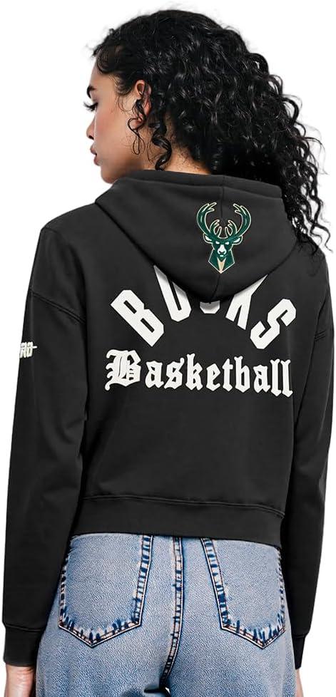 imagePro Standard NBA womens Womens Nba Modern Originals Brushed Back French Terry Cropped Pullover HoodieBlack