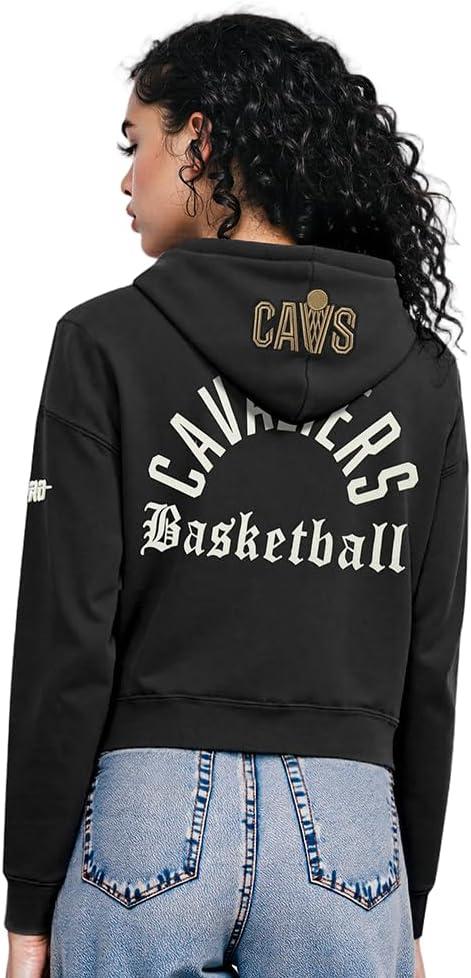 imagePro Standard NBA womens Womens Nba Modern Originals Brushed Back French Terry Cropped Pullover HoodieBlack