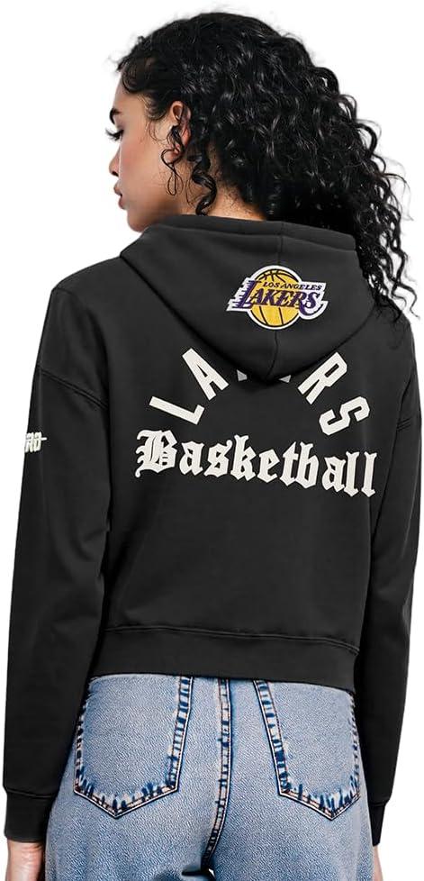 imagePro Standard NBA womens Womens Nba Modern Originals Brushed Back French Terry Cropped Pullover HoodieBlack