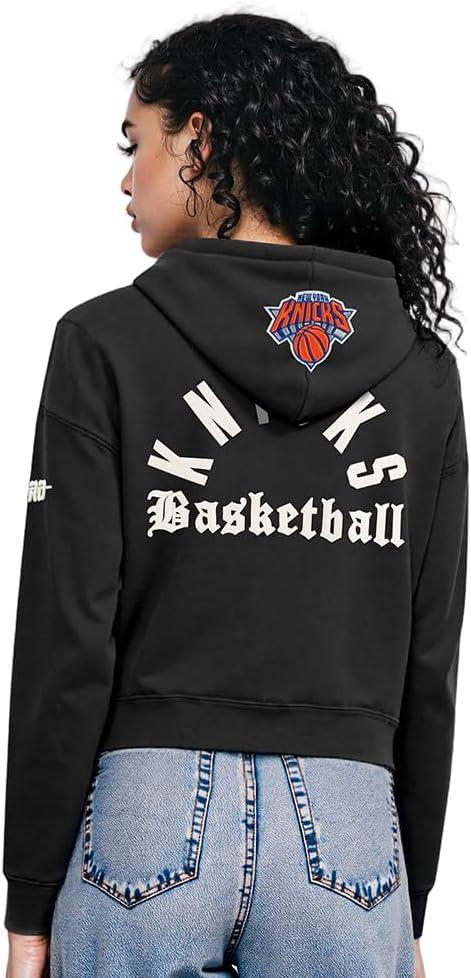 imagePro Standard NBA womens Womens Nba Modern Originals Brushed Back French Terry Cropped Pullover HoodieBlack