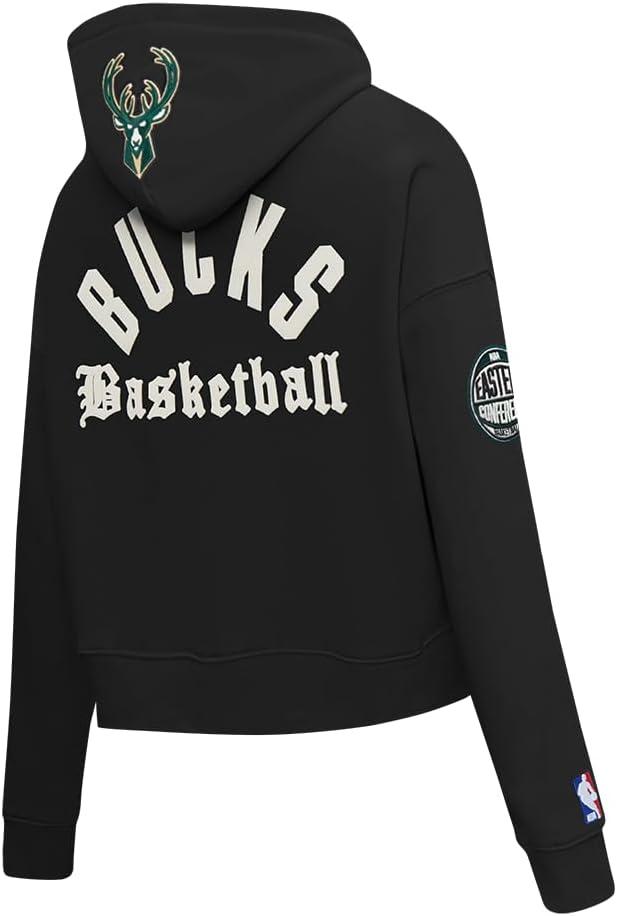 imagePro Standard NBA womens Womens Nba Modern Originals Brushed Back French Terry Cropped Pullover HoodieBlack