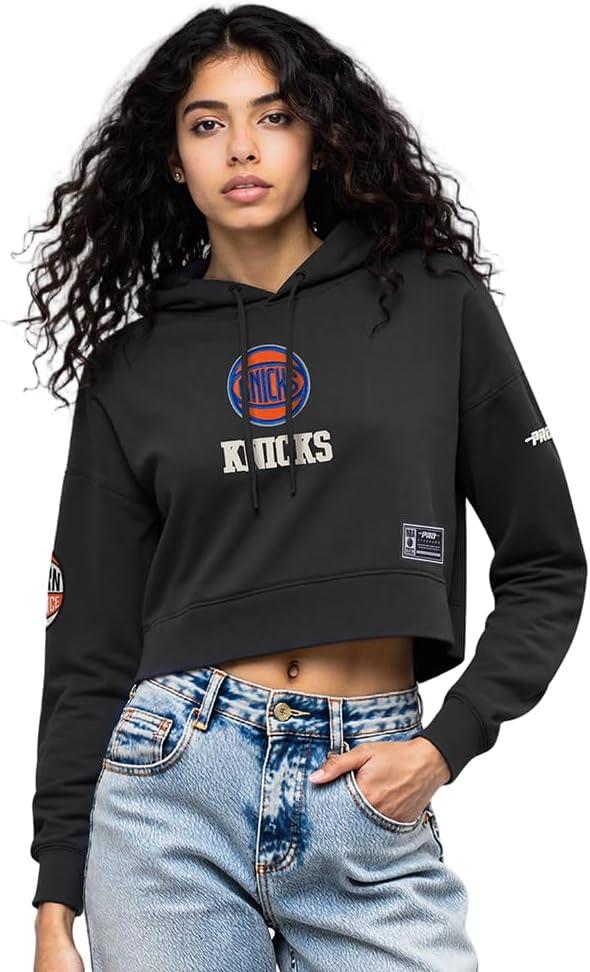 imagePro Standard NBA womens Womens Nba Modern Originals Brushed Back French Terry Cropped Pullover HoodieBlack