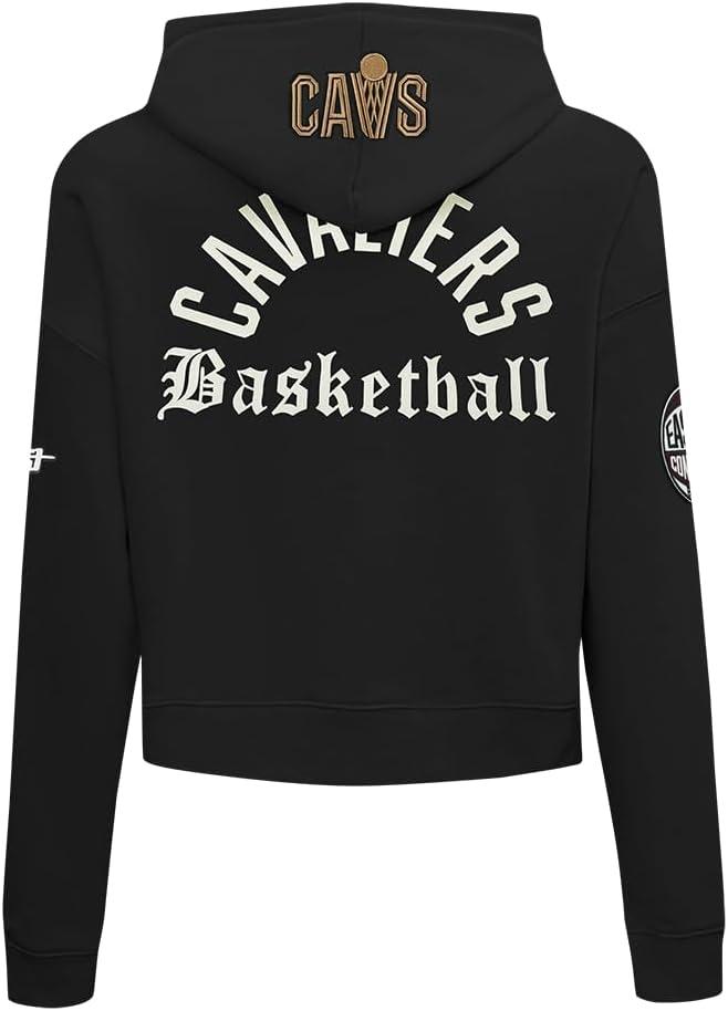 imagePro Standard NBA womens Womens Nba Modern Originals Brushed Back French Terry Cropped Pullover HoodieBlack