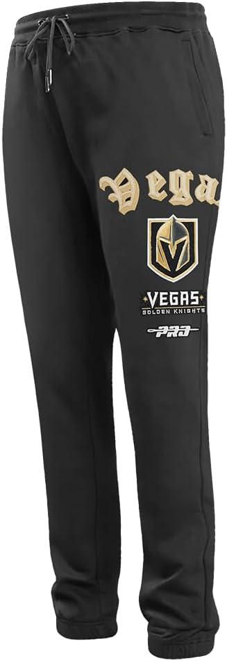 imagePro Standard NHL Mens Mens NHL Old English Brushed Back French Terry SweatpantBlack