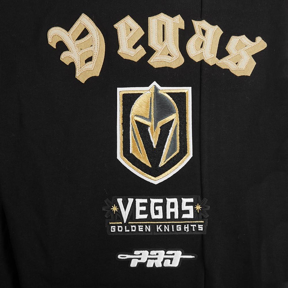 imagePro Standard NHL Mens Mens NHL Old English Brushed Back French Terry SweatpantBlack
