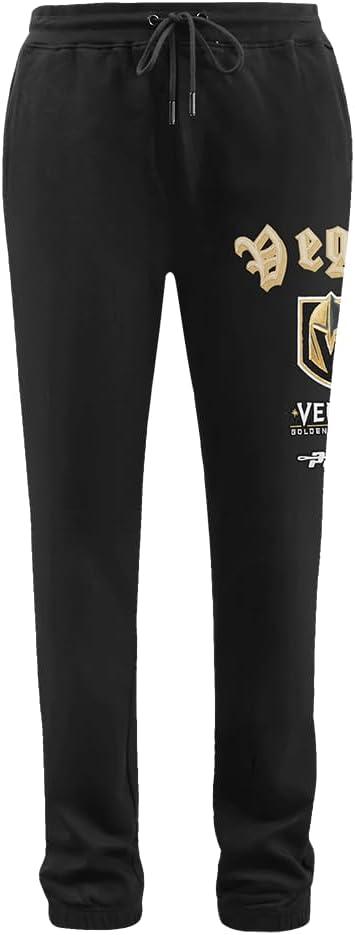 imagePro Standard NHL Mens Mens NHL Old English Brushed Back French Terry SweatpantBlack