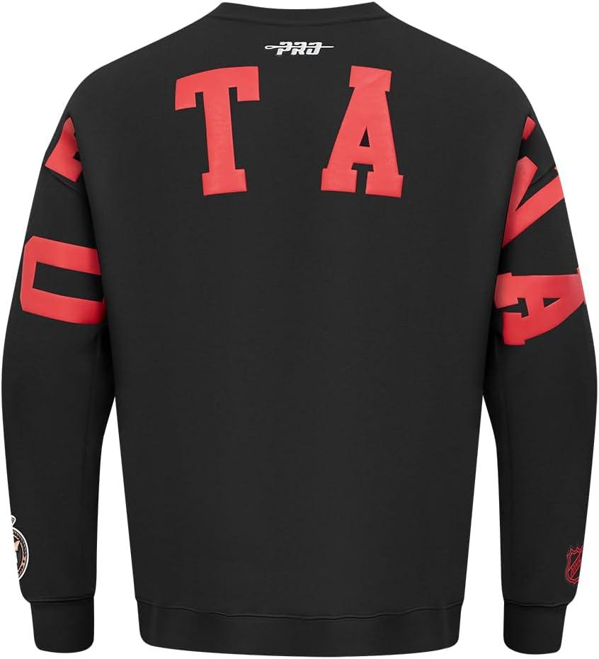 imagePro Standard NHL mens Mens Nhl Wingspan Fleece Crewneck SweatshirtBlack