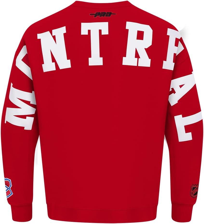 imagePro Standard NHL mens Mens Nhl Wingspan Fleece Crewneck SweatshirtRed