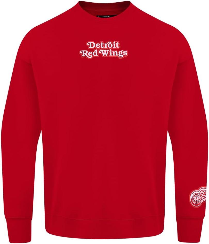 imagePro Standard NHL mens Mens Nhl Wingspan Fleece Crewneck SweatshirtRed