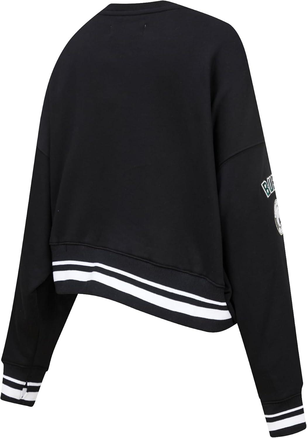 imagePro Standard Womens NBA Mash Up Brushed Back French Terry Crewneck SweatshirtBlack
