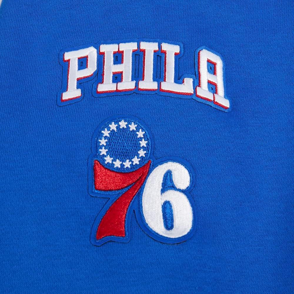 imagePro Standard Womens NBA Mash Up Brushed Back French Terry Crewneck SweatshirtRoyal BlueRed