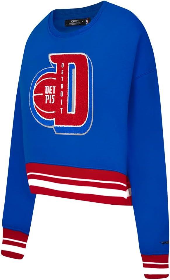 imagePro Standard Womens NBA Mash Up Brushed Back French Terry Crewneck SweatshirtRoyal BlueRed