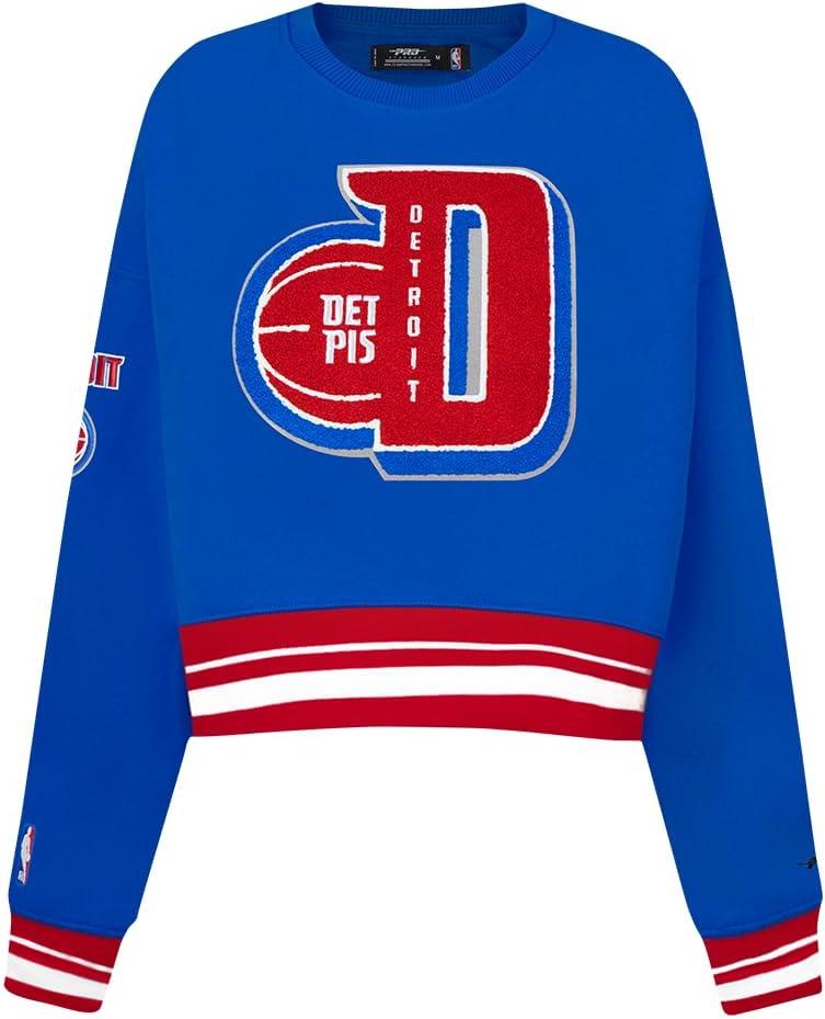 imagePro Standard Womens NBA Mash Up Brushed Back French Terry Crewneck SweatshirtRoyal BlueRed