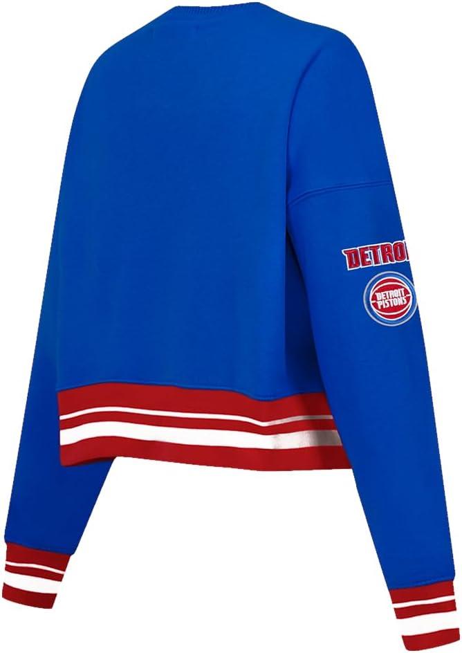 imagePro Standard Womens NBA Mash Up Brushed Back French Terry Crewneck SweatshirtRoyal BlueRed