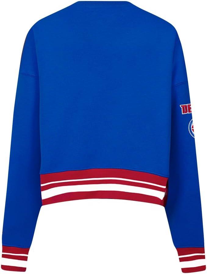 imagePro Standard Womens NBA Mash Up Brushed Back French Terry Crewneck SweatshirtRoyal BlueRed
