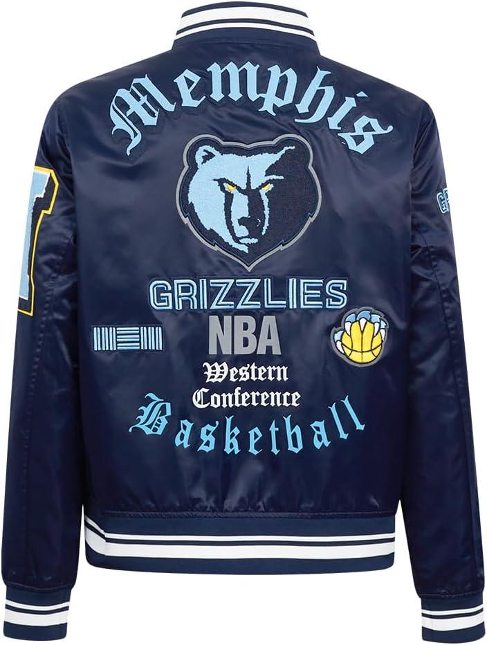 imagePro Standard Womens NBA Old English Satin JacketMidnight Navy