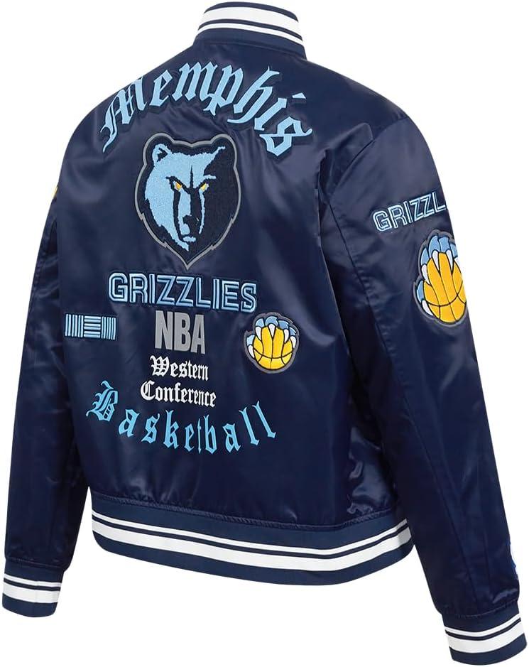 imagePro Standard Womens NBA Old English Satin JacketMidnight Navy