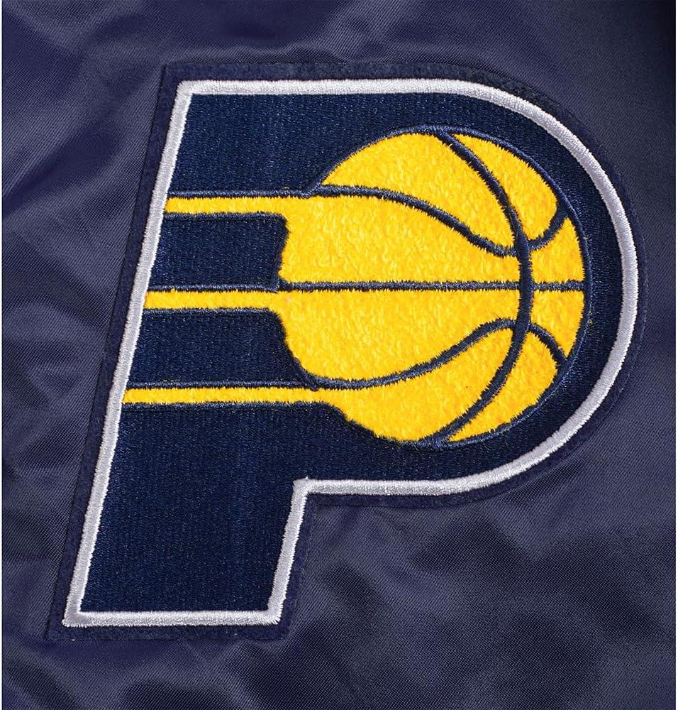 imagePro Standard Womens NBA Old English Satin JacketMidnight Navy