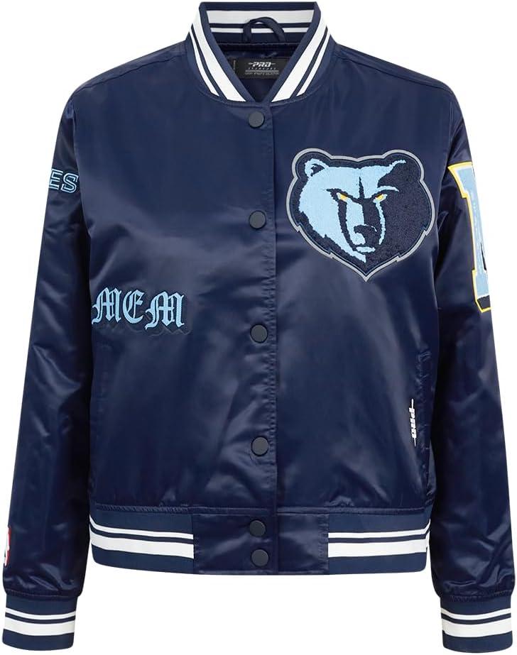 imagePro Standard Womens NBA Old English Satin JacketMidnight Navy