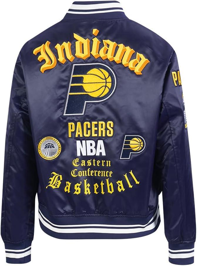 imagePro Standard Womens NBA Old English Satin JacketMidnight Navy