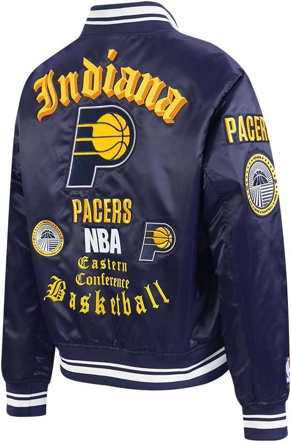 imagePro Standard Womens NBA Old English Satin JacketMidnight Navy