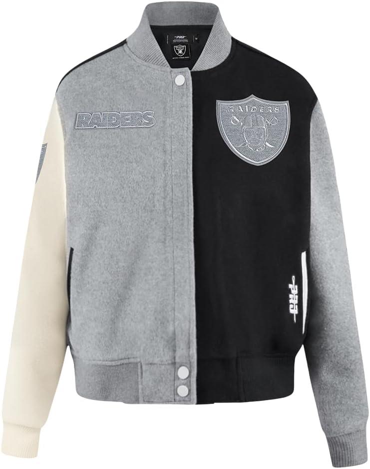 imagePro Standard Womens NFL Reverse French Terry Wool Varsity JacketBlack