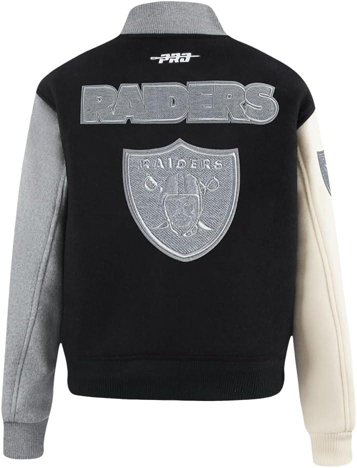 imagePro Standard Womens NFL Reverse French Terry Wool Varsity JacketBlack