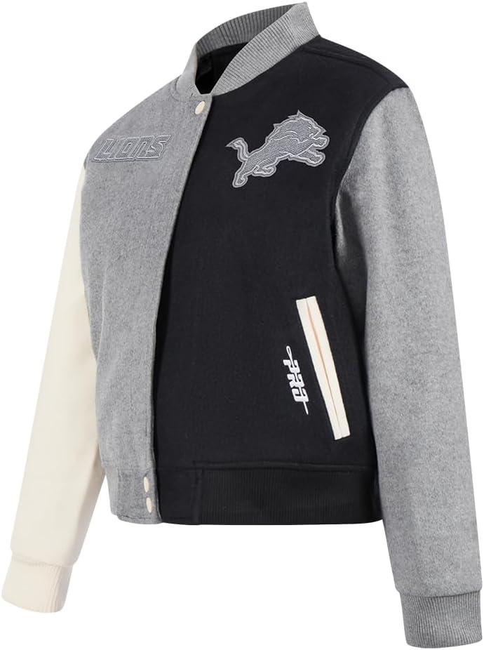 imagePro Standard Womens NFL Reverse French Terry Wool Varsity JacketBlack