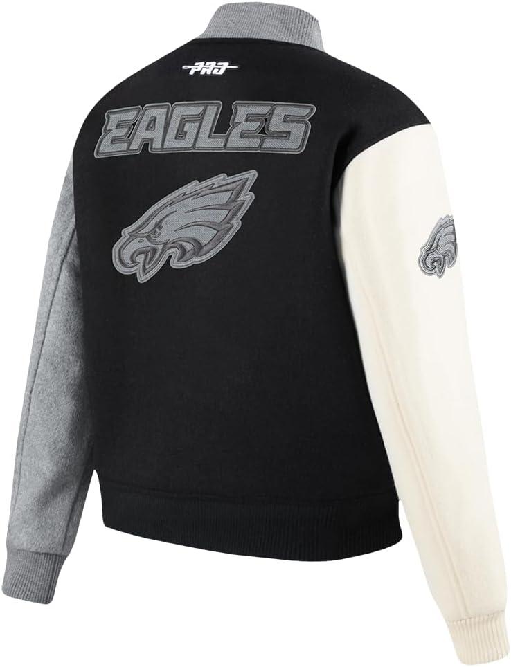 imagePro Standard Womens NFL Reverse French Terry Wool Varsity JacketBlack