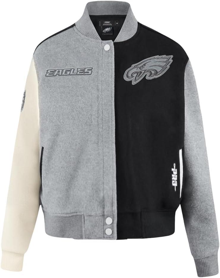 imagePro Standard Womens NFL Reverse French Terry Wool Varsity JacketBlack