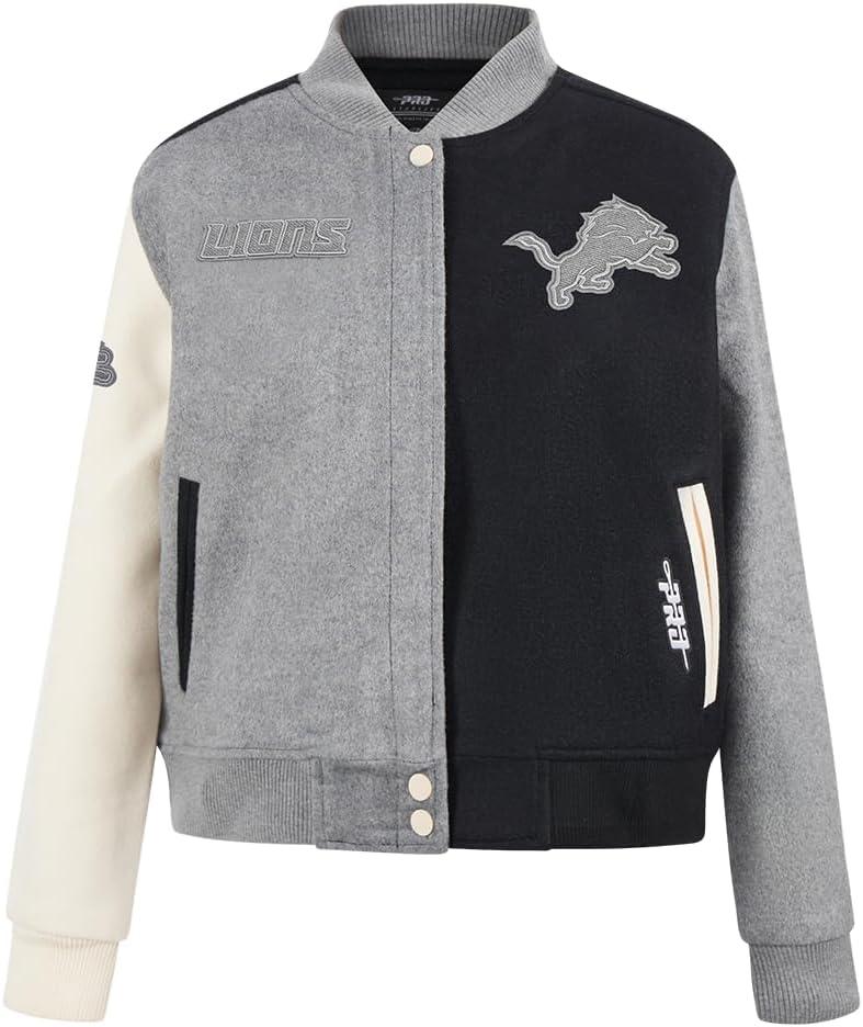 imagePro Standard Womens NFL Reverse French Terry Wool Varsity JacketBlack