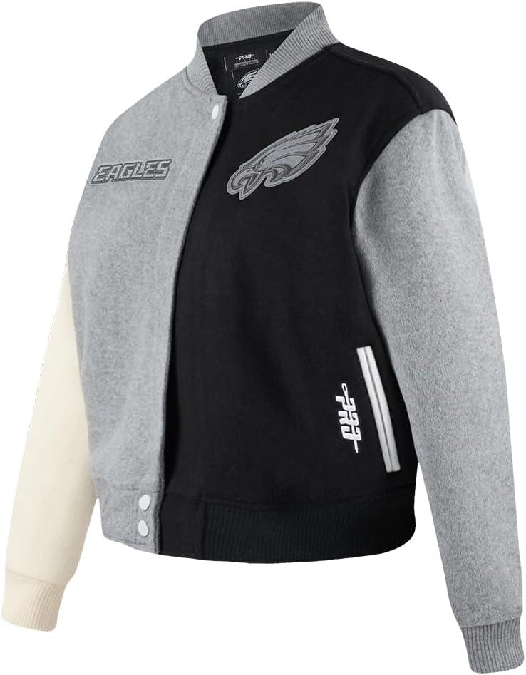 imagePro Standard Womens NFL Reverse French Terry Wool Varsity JacketBlack