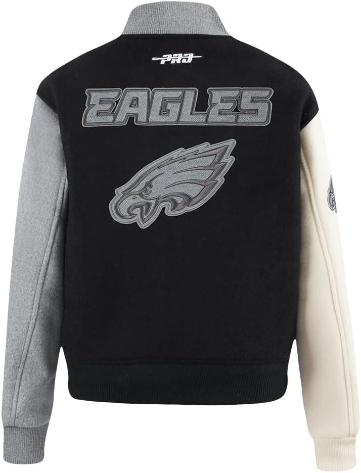 imagePro Standard Womens NFL Reverse French Terry Wool Varsity JacketBlack