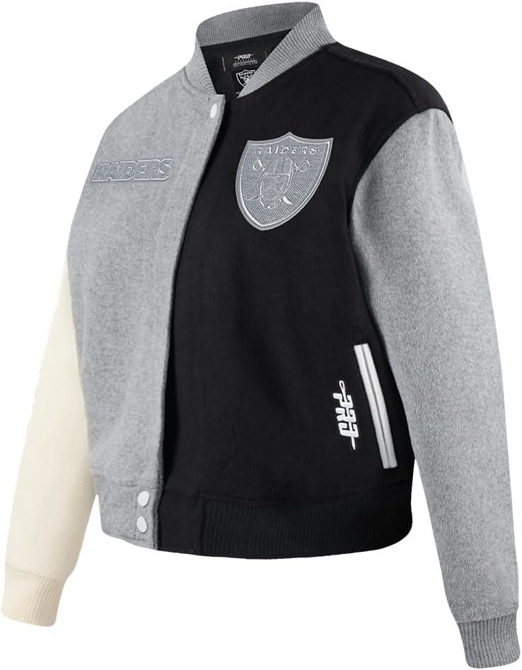 imagePro Standard Womens NFL Reverse French Terry Wool Varsity JacketBlack