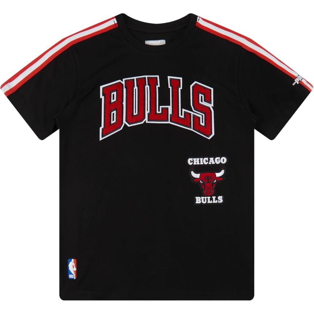 imagePro Standard Big Boys NBA Chicago Bulls Retro Classics Short Sleeve Taping Tee BlackRed M