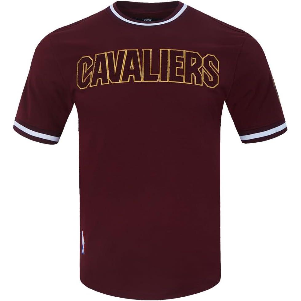 imagePro Standard Mens NBA Cleveland Cavaliers Classic Chenille Short Sleeve Top Wine L