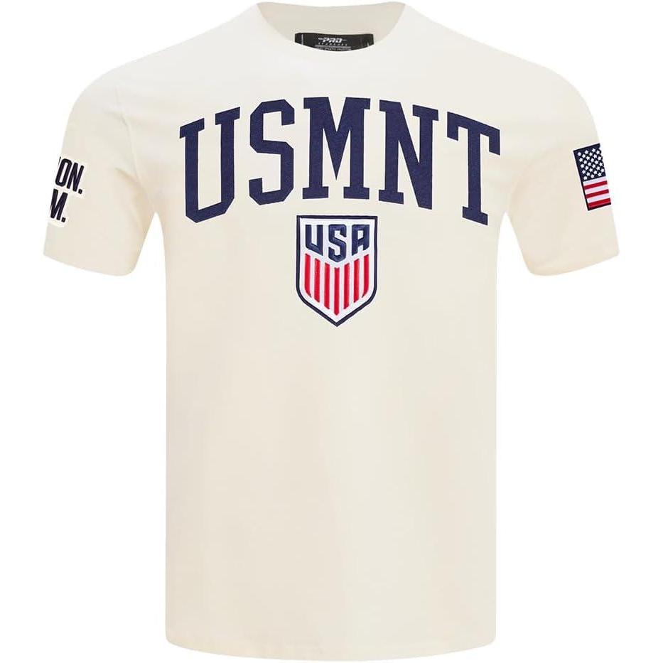 imagePro Standard Mens USSF US Soccer Classic Chenille SS TEE Eggshell S