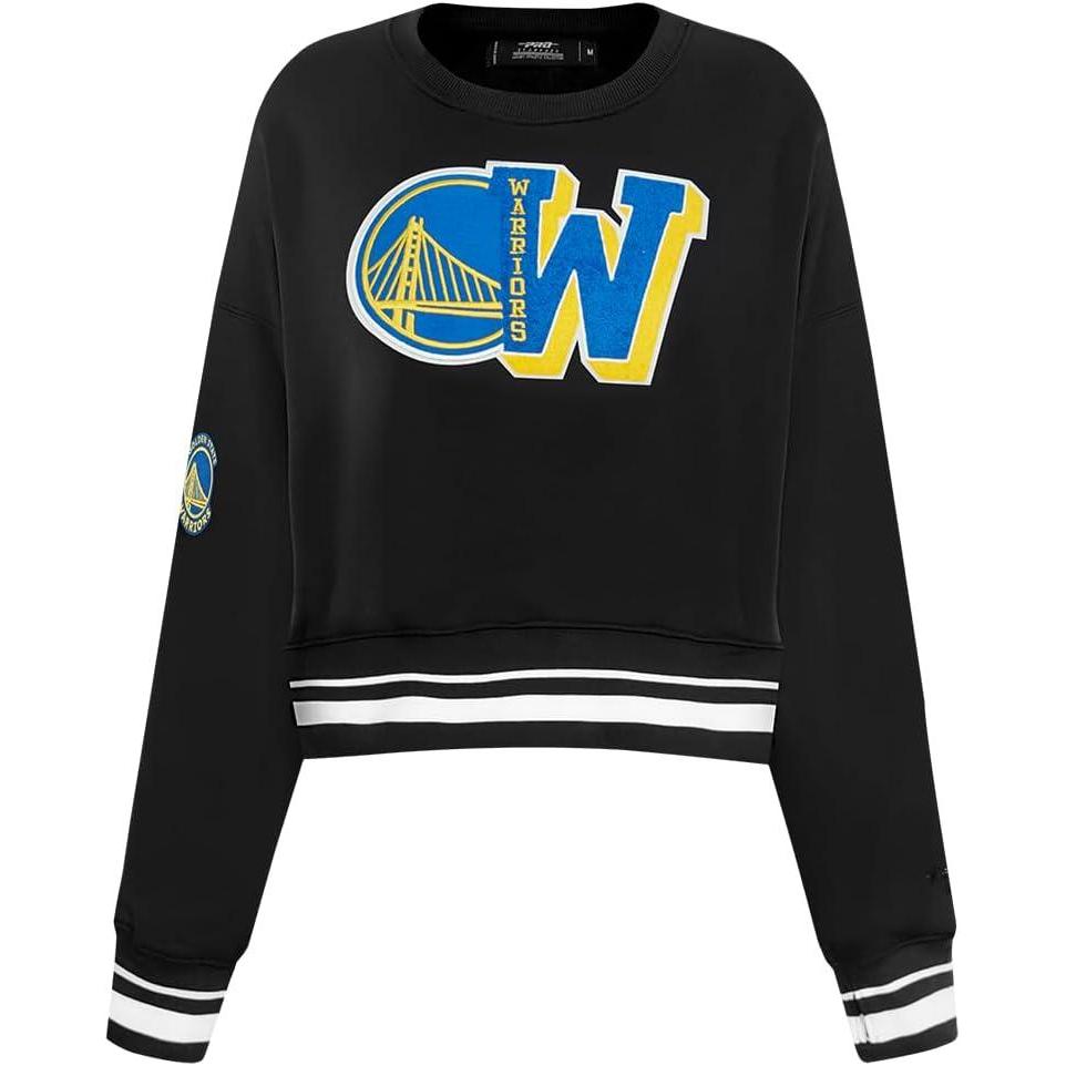 imagePro Standard Womens NBA Mash Up Brushed Back French Terry Crewneck SweatshirtBlack