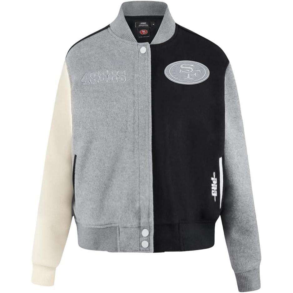 imagePro Standard Womens NFL Reverse French Terry Wool Varsity JacketBlack