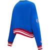 PRO STANDARD Womens NBA Retro Classics Brushed Back French Terry Crewneck Sweatshirt(Royal Blue/Red)