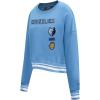PRO STANDARD Womens NBA Retro Classics Brushed Back French Terry Crewneck Sweatshirt(University Blue)