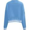 PRO STANDARD Womens NBA Retro Classics Brushed Back French Terry Crewneck Sweatshirt(University Blue)