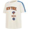 Pro Standard Big Boys NBA New York Knicks Retro Classics Short Sleeve Taping Tee Eggshell/Royal Blue M